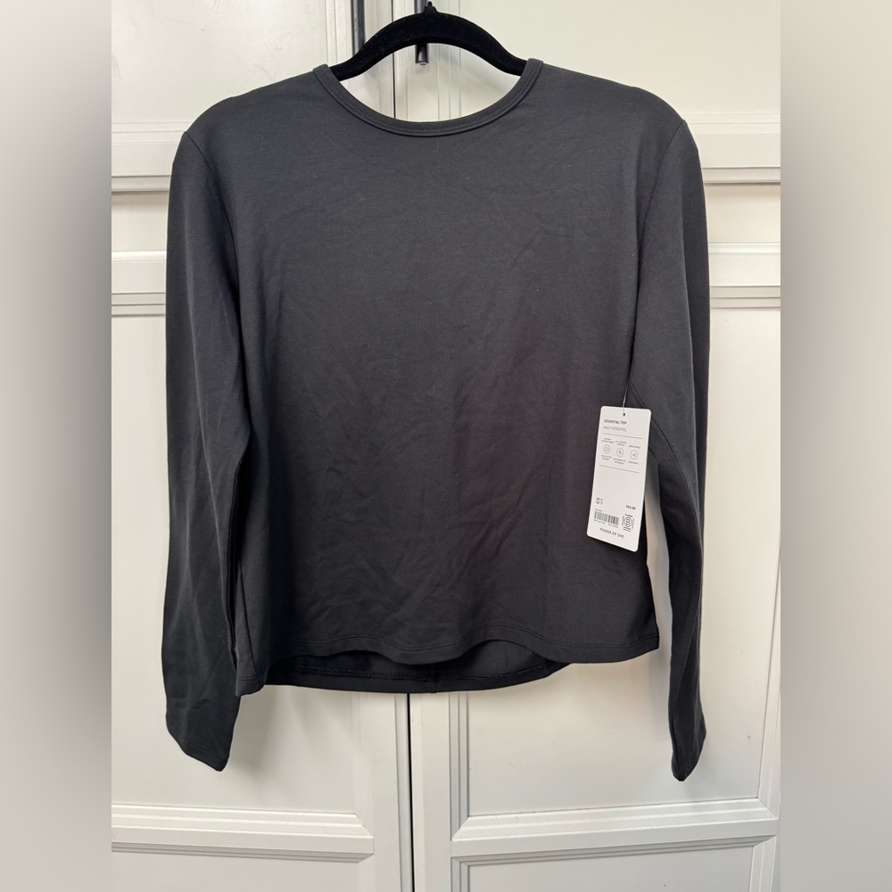 Athleta Women's Black Long Sleeve Supima Cotton Top